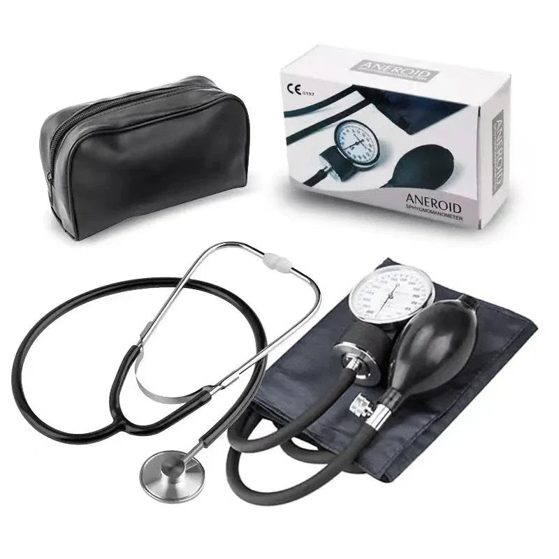 JUSTLANG Medical Manual Blood Pressure Monitor BP Cuff Upper Arm Aneroid Sphygmomanometer Tonometer Meter Tester Device