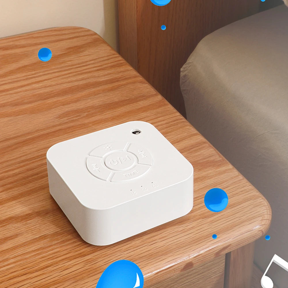 Baby White Noise Machine for Sleeping, Portable Sound Soother with 10 Relaxing Sounds, USB Rechargeable, Auto-Off Timer