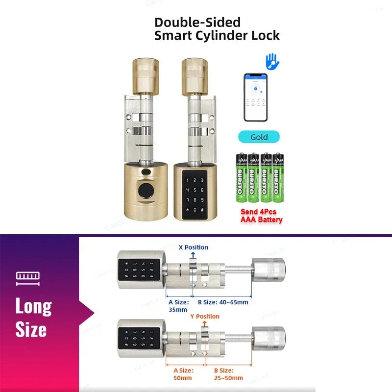 TTlock App Control Low Consumption Smart Lock Electronic Fingerprint Door Lock ForAccess Control By Alexa/Google Assistant