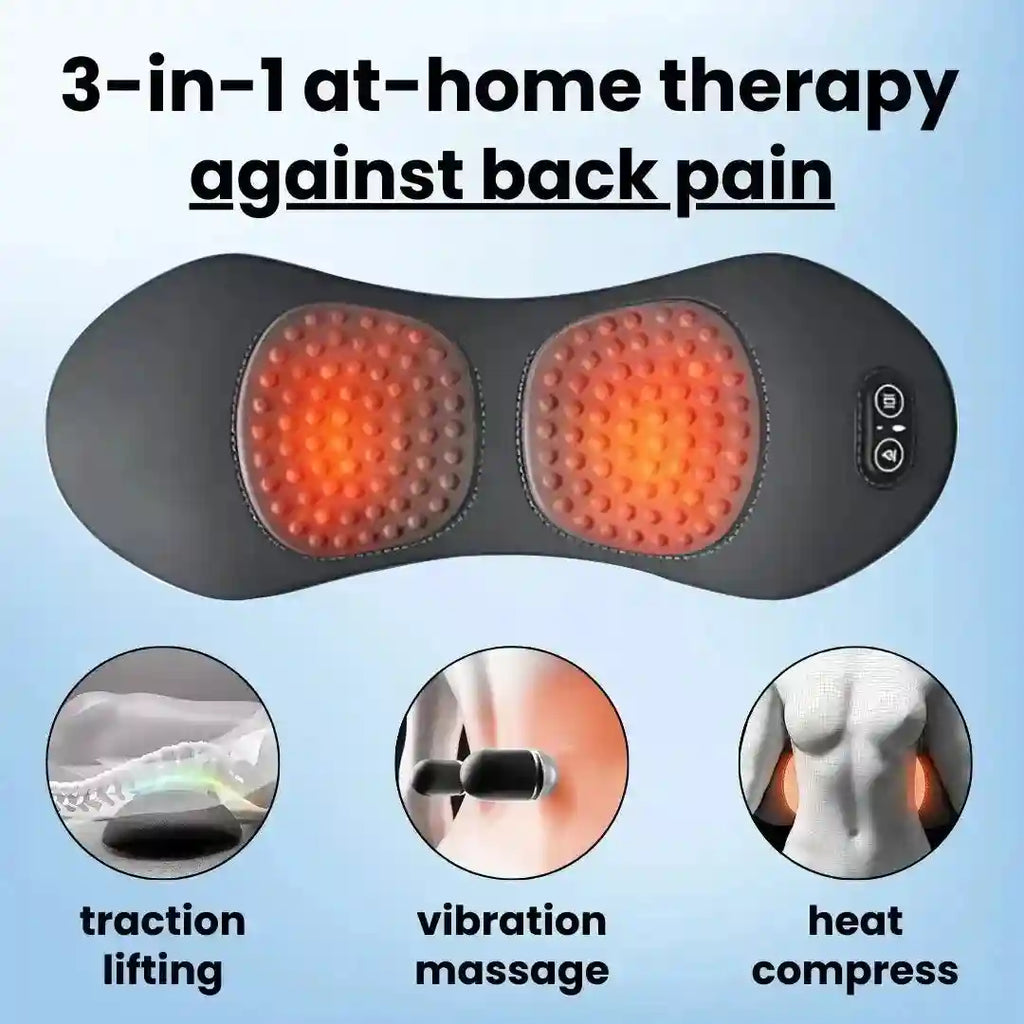 Back Massager with Heat and Vibration for Pain Relief - Tidesmit Relaxation Treatment Tidesmit
