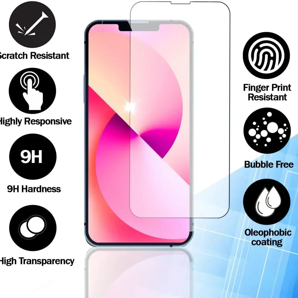 iPhone 16 Pro Max Screen Protector 4-Pack - 9H Tempered Glass Tidesmit Tidesmit