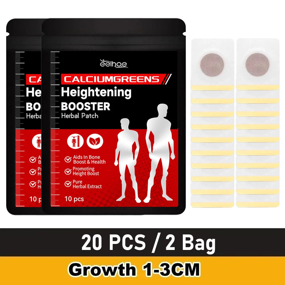 Height Growth Hormone Enhancer Plaster Grow Taller Foot Patch Bone Strength Calcium Vitamin D Supplements for Adults and Teen