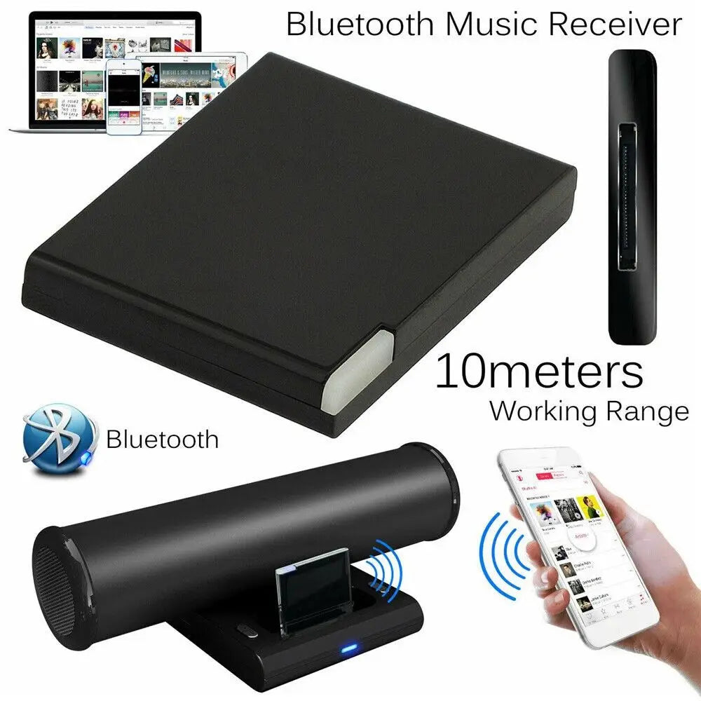 30 Pin Bluetooth Audio Receiver for Older iPod and iPhone Docks Tidesmit