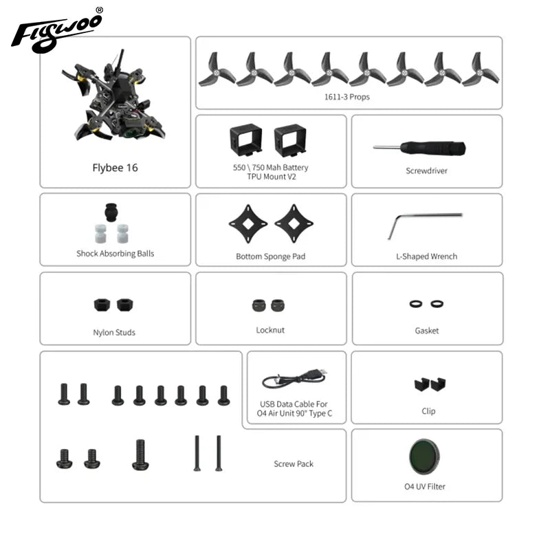 Flywoo Flybee 16 HD O4 2S FPV Drone | Ultralight 2S Racing Build Tidesmit