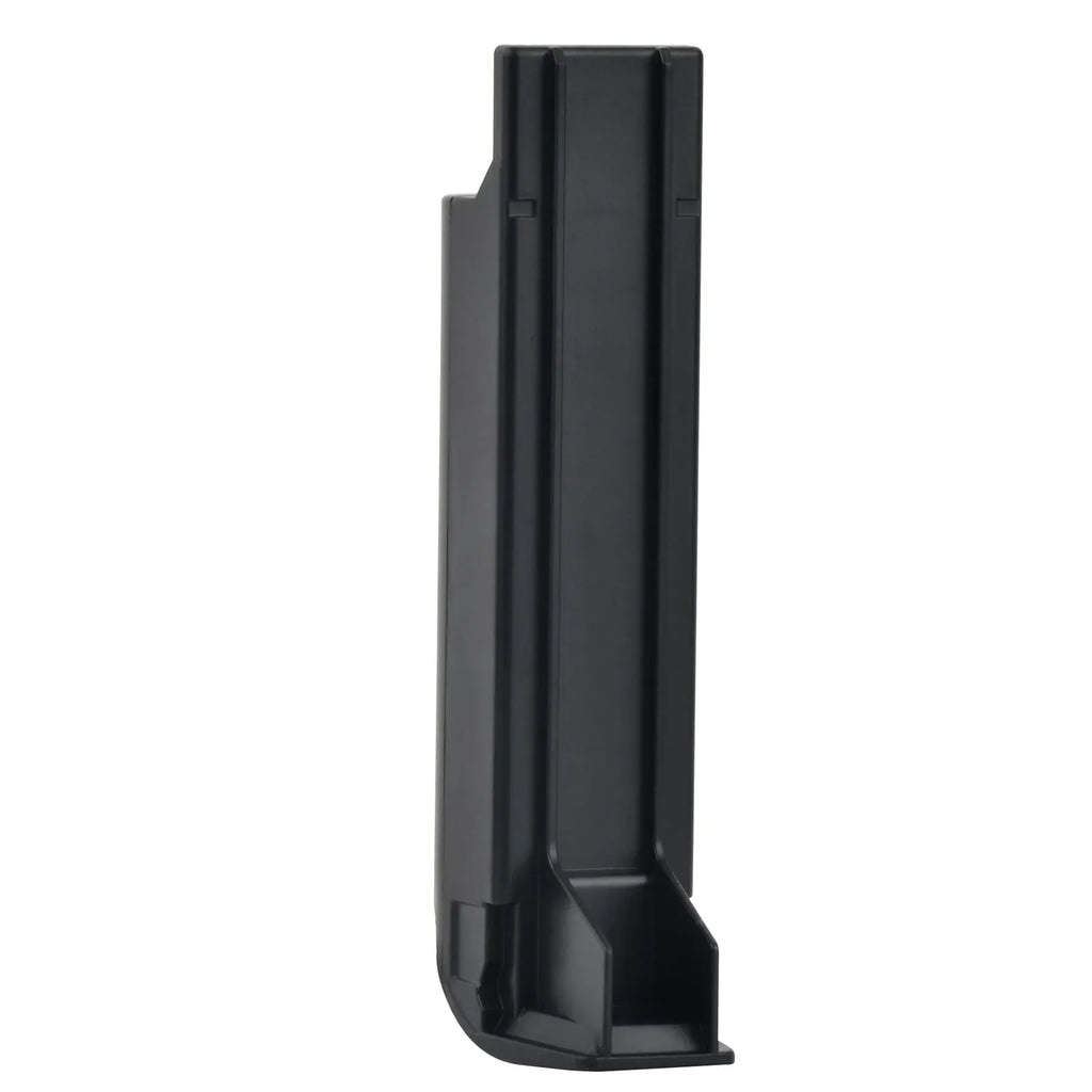 Black battery pack stand with tall body and base connector