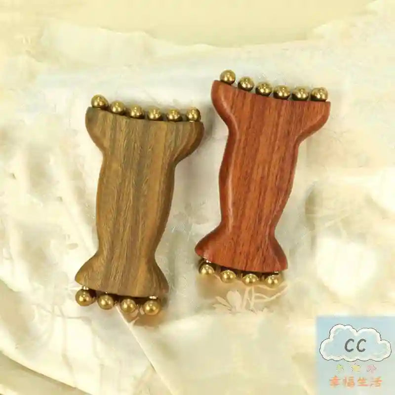 Fascia Massage Tool: Brass Gold Facial Lifting Deep Tissue Massager Fascia Gun Tidesmit