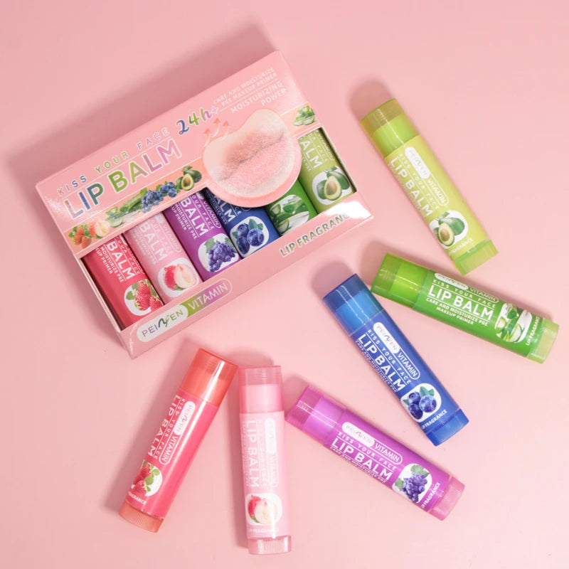 Tidesmit 6-Pack Fruit Flavored Lip Balm Set - Cruelty-Free Lip Care Lip Care Tidesmit