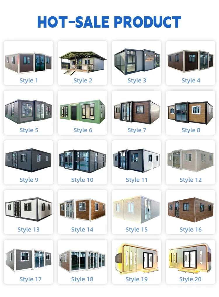 20ft 30ft 40ft Expandable Container House, Custom Modular Prefabricated House, Living, Whole House, Office, Warehouse and Home