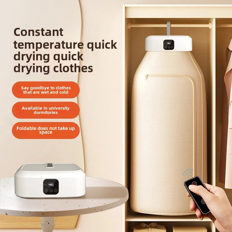 Tidesmit portable mini clothes dryer folding for underwear and socks showing 360 degree hot air drying mechanism