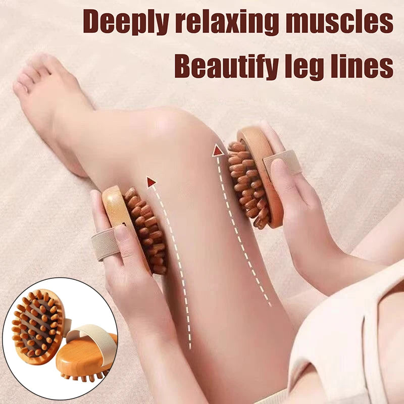 Anti Cellulite Massage Wooden Body Brush - Natural Dry Skin Tool Body Shaping Massage Equipment Tidesmit