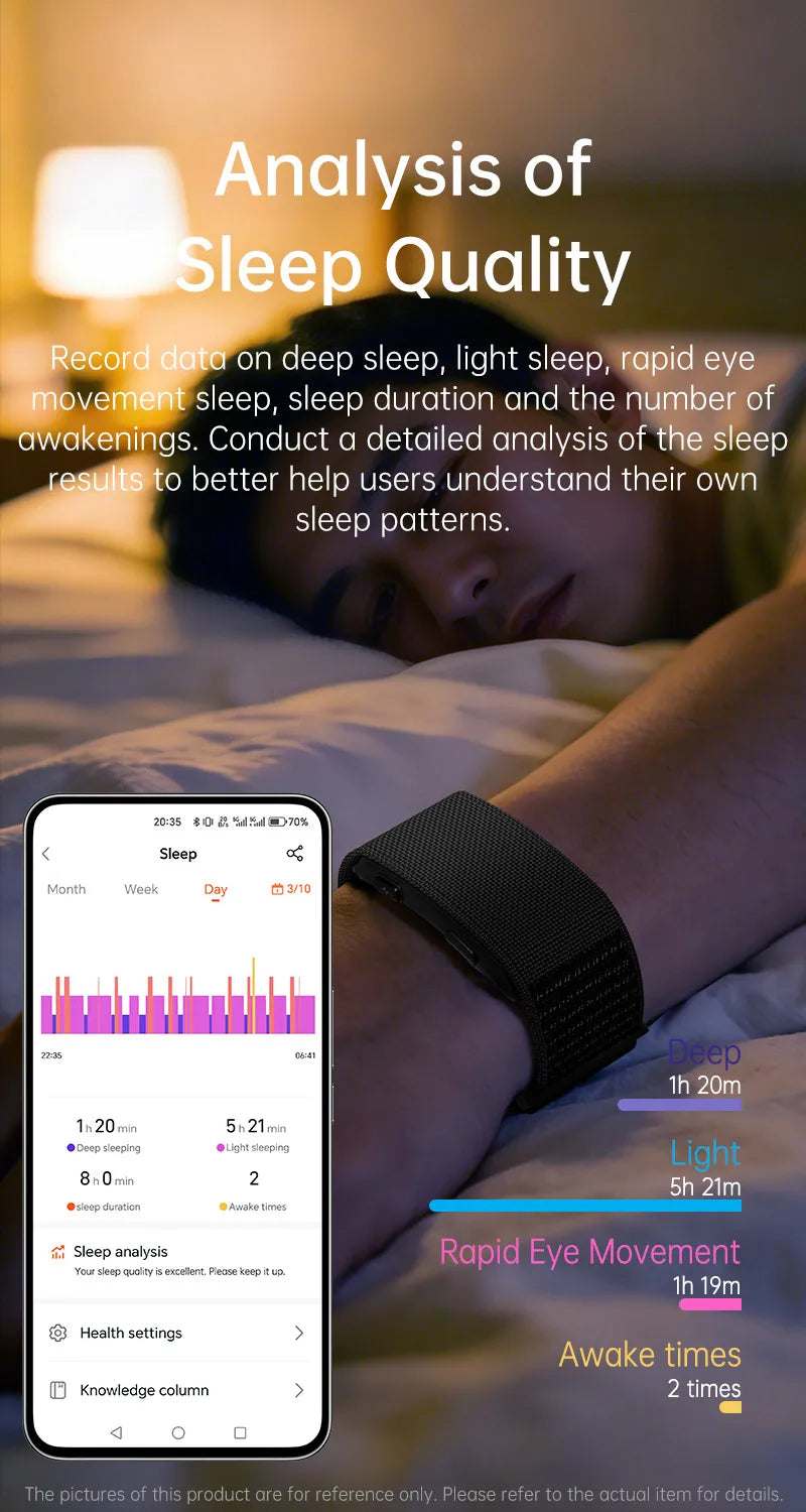 VWAR No Screen Health Smart Bracelet ECG+PPG Blood Pressure Heart Rate Sleep 24h Monitoring Fitness Tracker Smartwatch Men Women