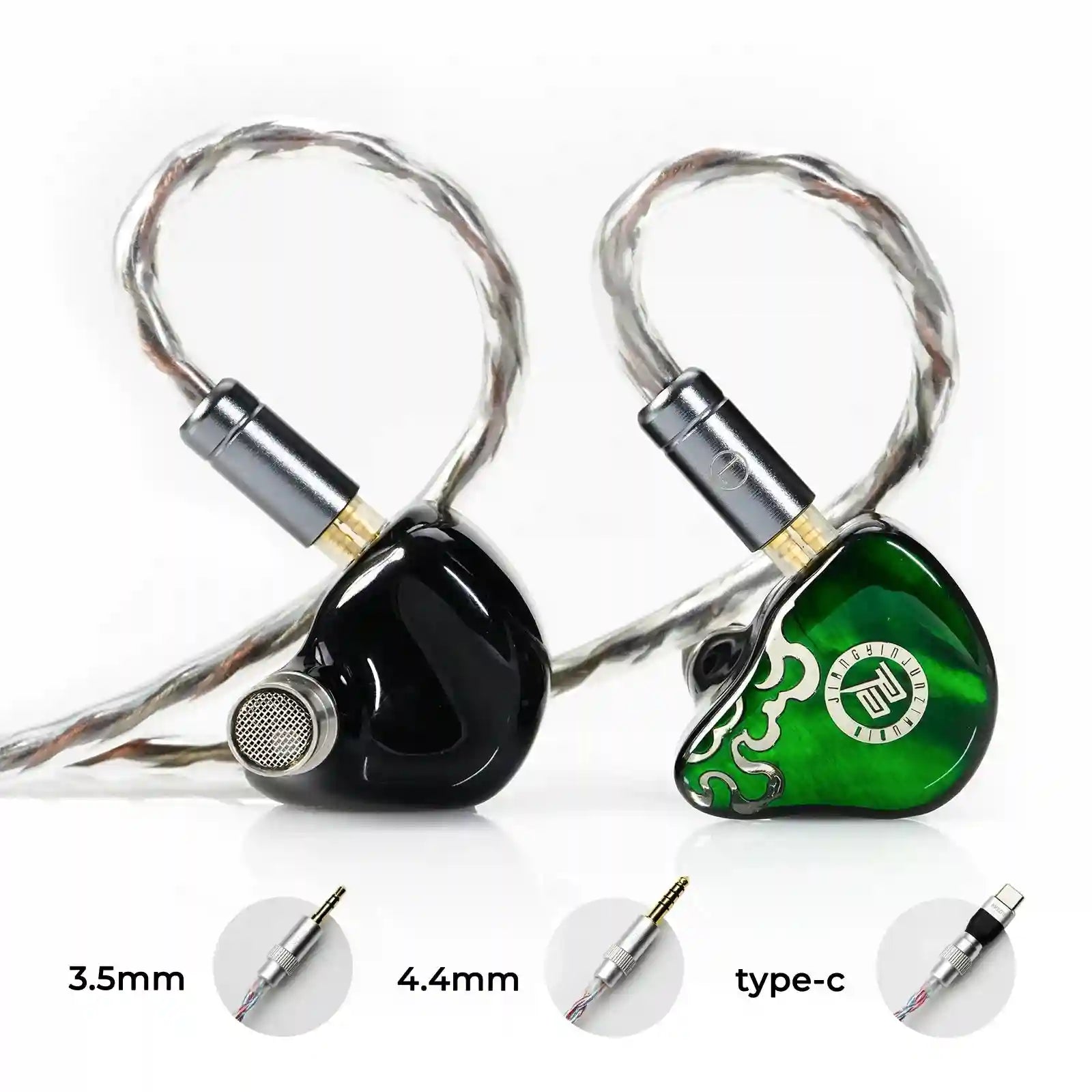 Juzear Defiant Hybrid In-Ear Monitors - 1DD+3BA Pro Studio Audio Green Type-C Tidesmit