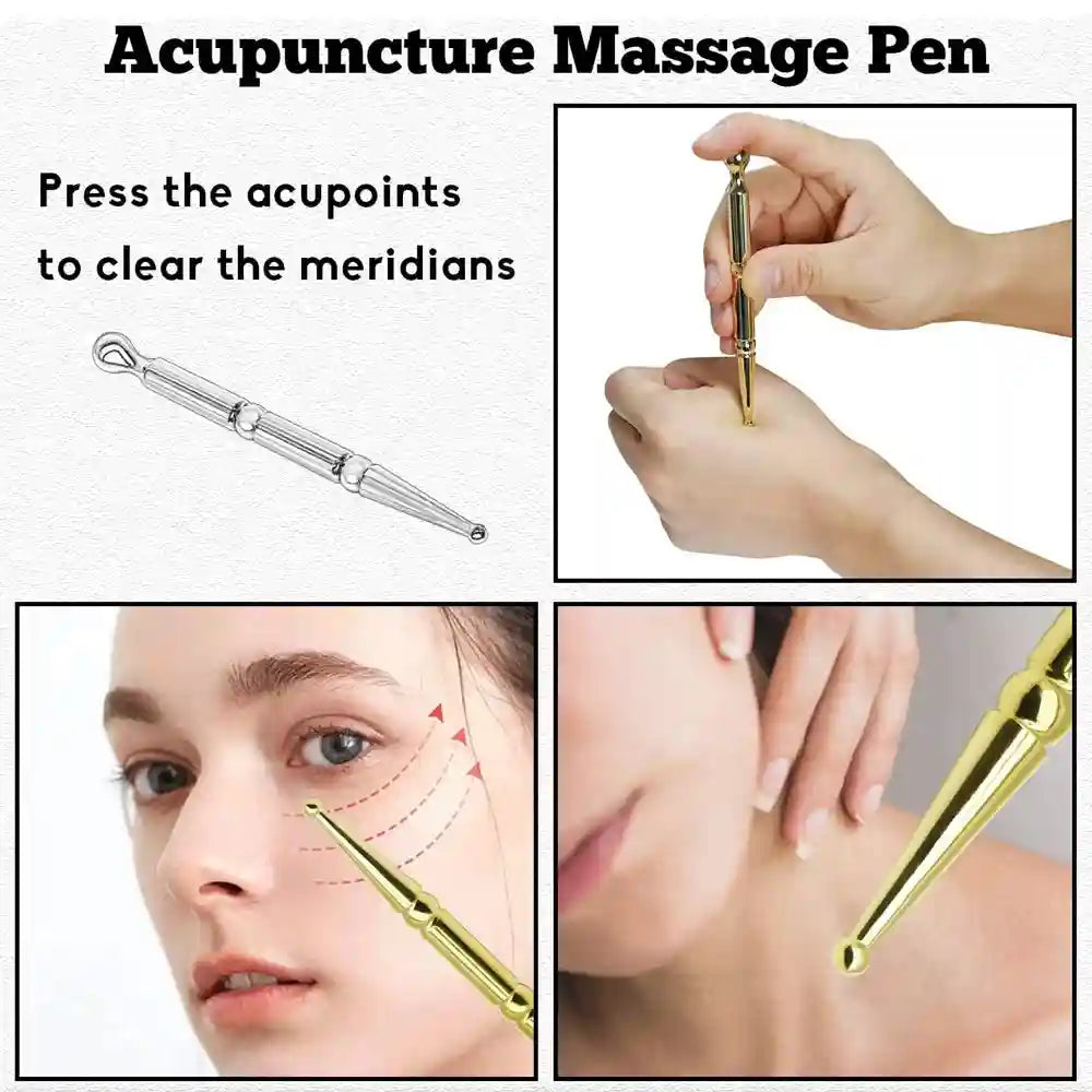 Facial Reflexology Massage Tool | Stainless Steel Probe | Tidesmit Eye Massage Instrument Tidesmit