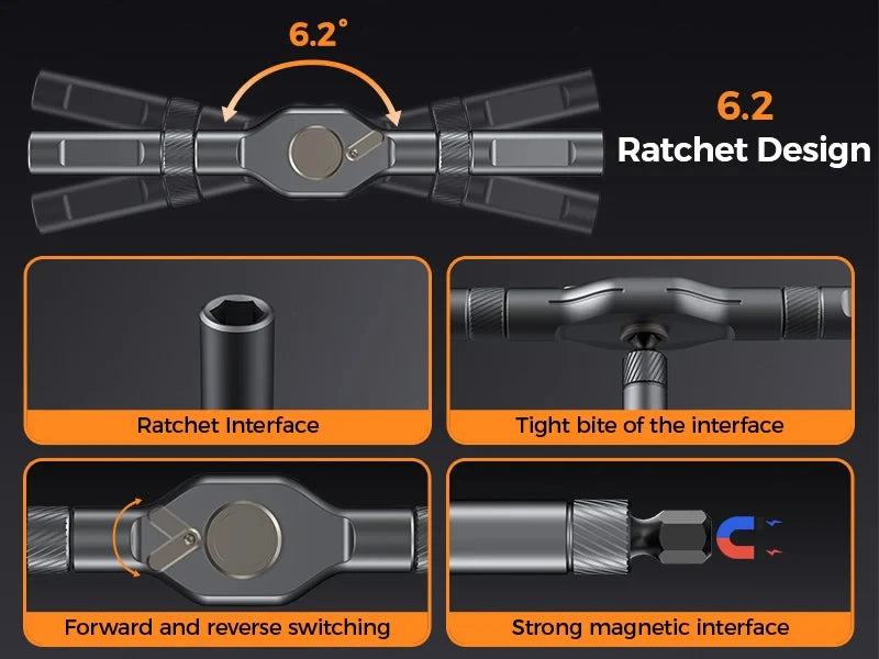74 In 1 Ratchet Screwdriver Set Magnetic Precision Bit Kit Detachable T Handle Portable Repair Tool for Phone Laptop Computer Eyeglasses Bicycle Electronics DIY Home Maintenance Multi Function Hand Tools Torx Hex Phillips Scr