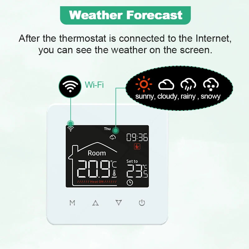 Tuya Smart Home Wifi Thermostat For Underfloor Heating Smart Thermostat Boiler Temperature Controller 220V Alexa Google Home