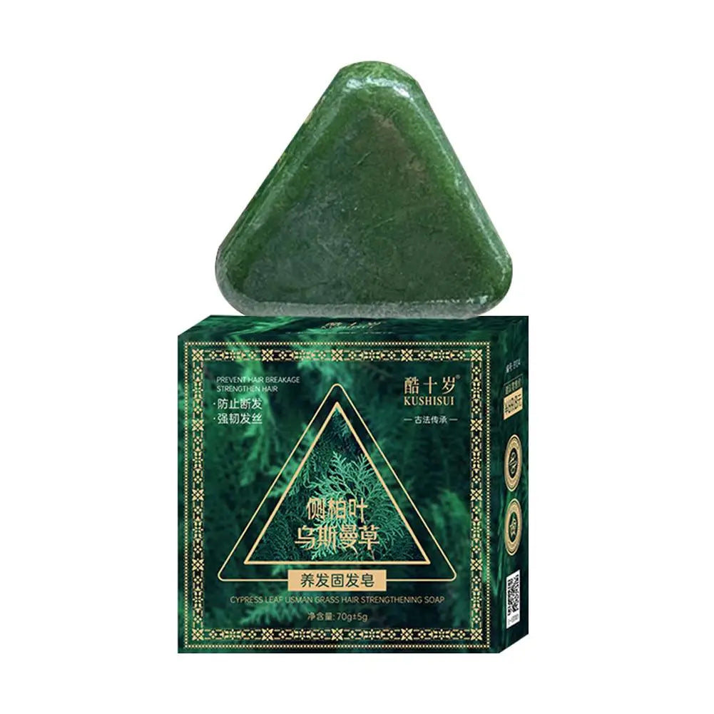Usman Grass Shampoo Bar For Refreshing Clean Oil Control & Itching Natural Organic Soap Bar Fluffy Soothing Hair Follicles 1-5pc