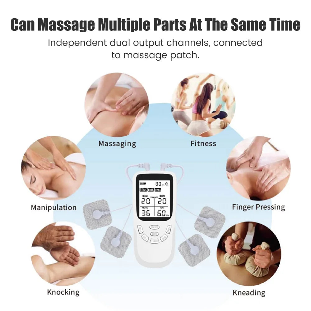 TENS Unit Muscle Stimulator - 36-Mode Portable Rechargeable Massager Body Shaping Massage Equipment Tidesmit