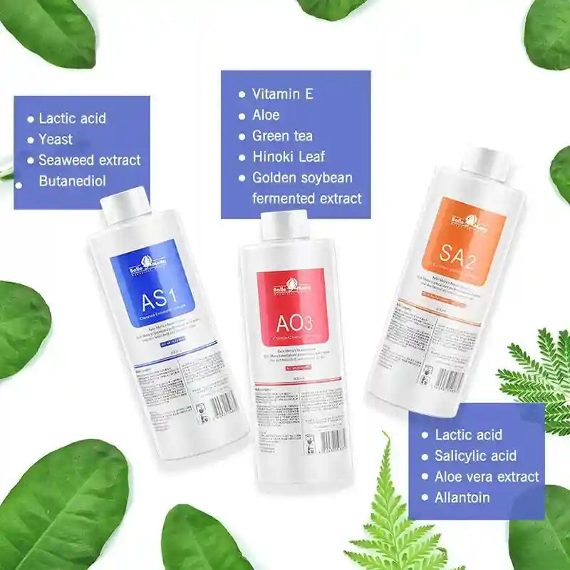 Hydra Facial Serum Kit: 3-Piece Deep Cleaning Aqua Peel Solution Scrubs Treatments Tidesmit
