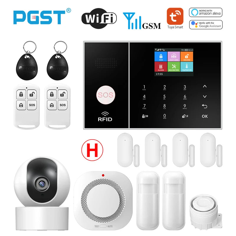Smart Home Alarm System WiFi GSM with Tuya App Control - EU Plug H EU Plug Tidesmit