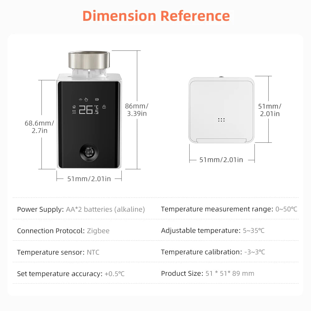 AVATTO ZigBee 3.0 Smart Thermostat Radiator Actuator,TRV Thermostatic Valve Controller Support Tuya Alexa Google Home Alice