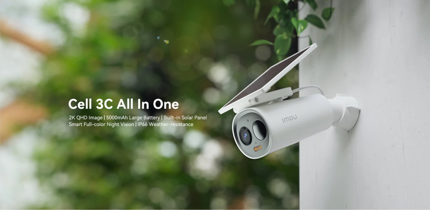 IMOU Cell 3C All In One Kit with Solar panel Rechargeable Camera Wi-Fi Outdoor Surveillance Cameras PIR Human Detection IP65