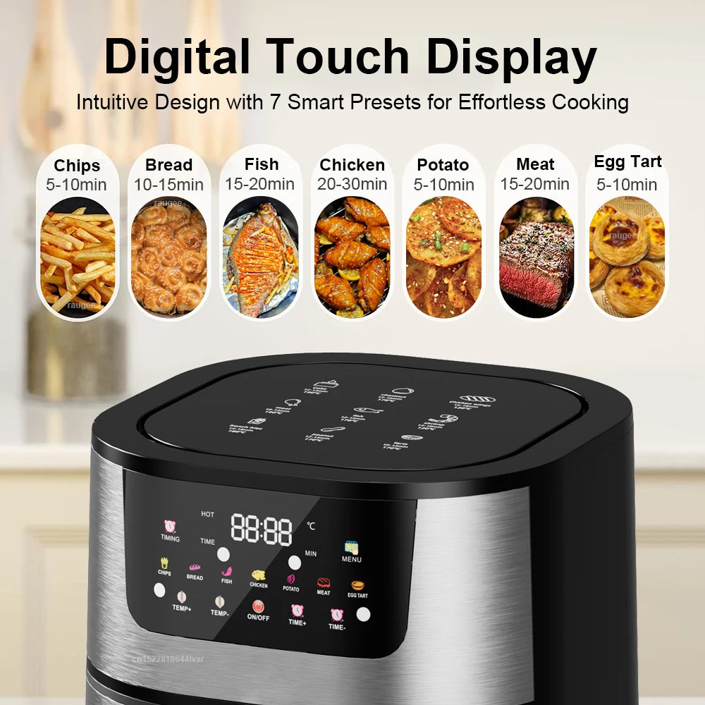 Air Fryer with 8L Large Capacity Electric Air Fryers without oil Airfryer Oven for Chicken Wings Fries Chips Cooker Air Fryer
