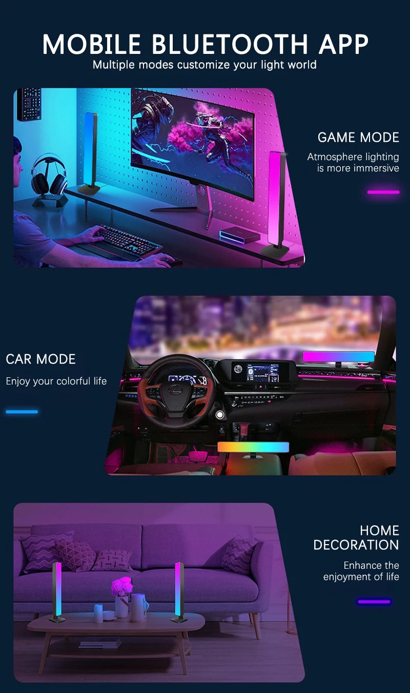 Smart RGB Gaming Light Bar with Wi-Fi Music Sync | Tidesmit Tidesmit