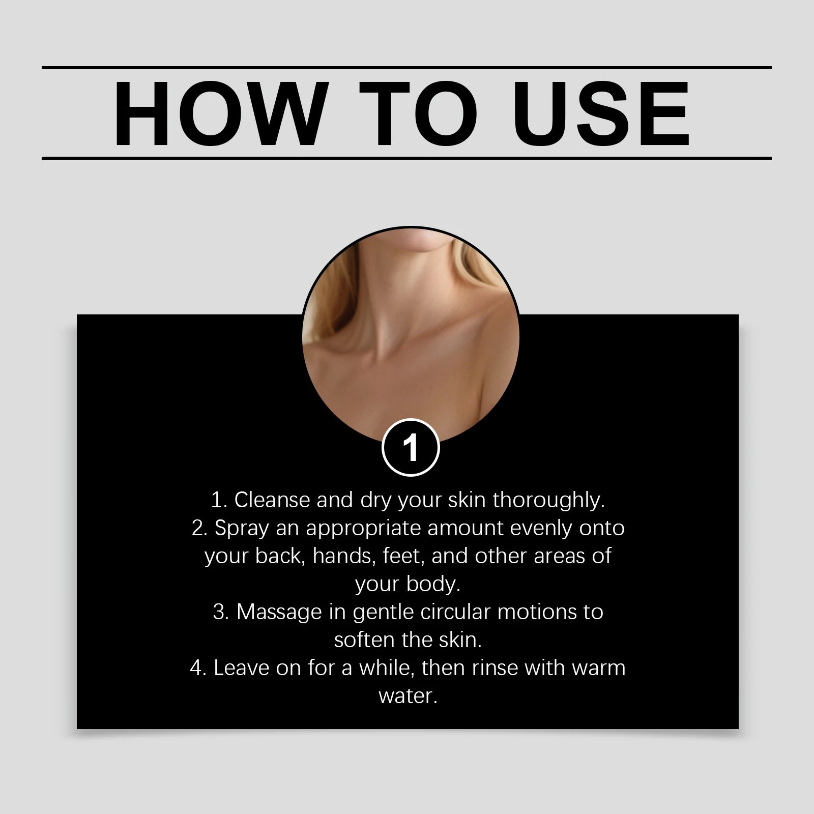 Easy Spray On Body Exfoliator Kojic Acid Turmeric Formula for Dark Elbows Improves Skin Texture & Dullness Rinse Off Gentle Peel