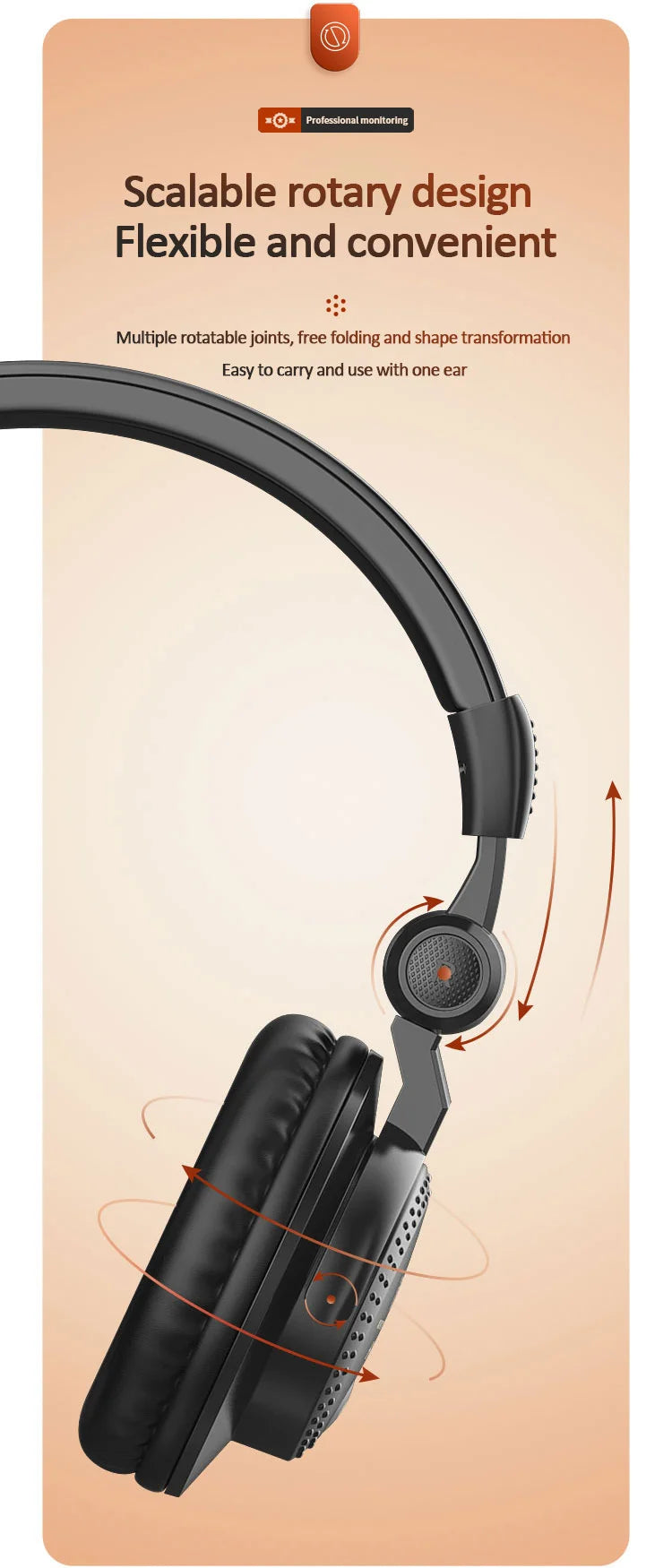 Studio Monitor Headphones with Active Noise Cancellation - Wired Over-Ear Tidesmit