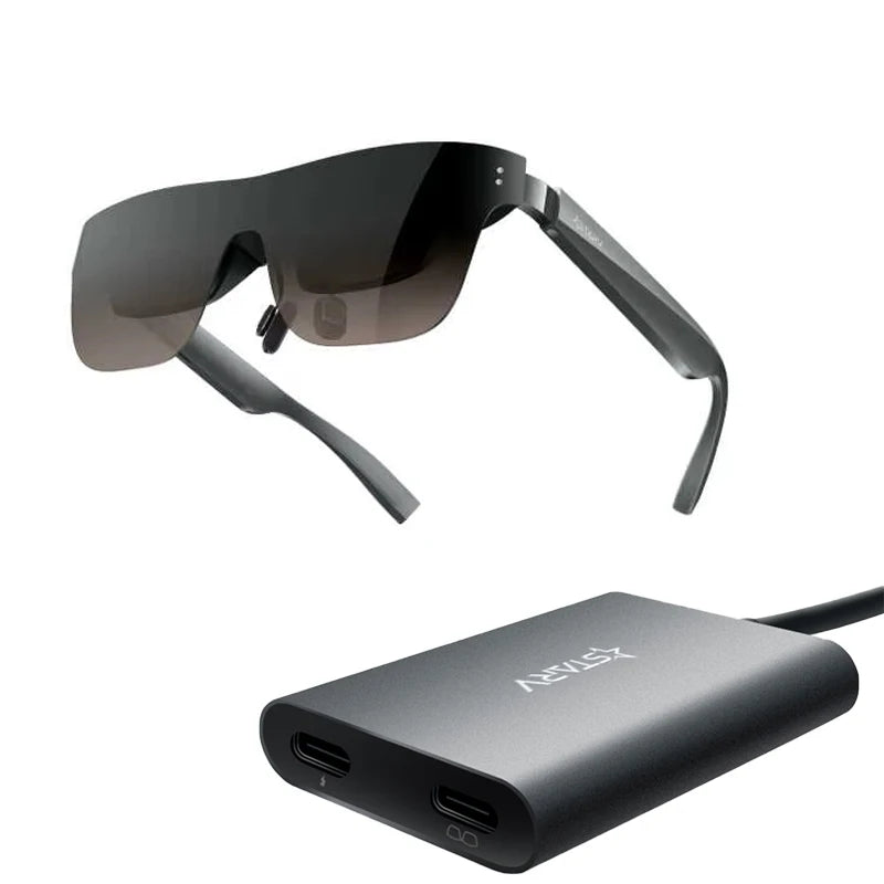 Meizu StarV View AR Glasses | HD Immersive Mixed Reality Display gray with adapter Tidesmit