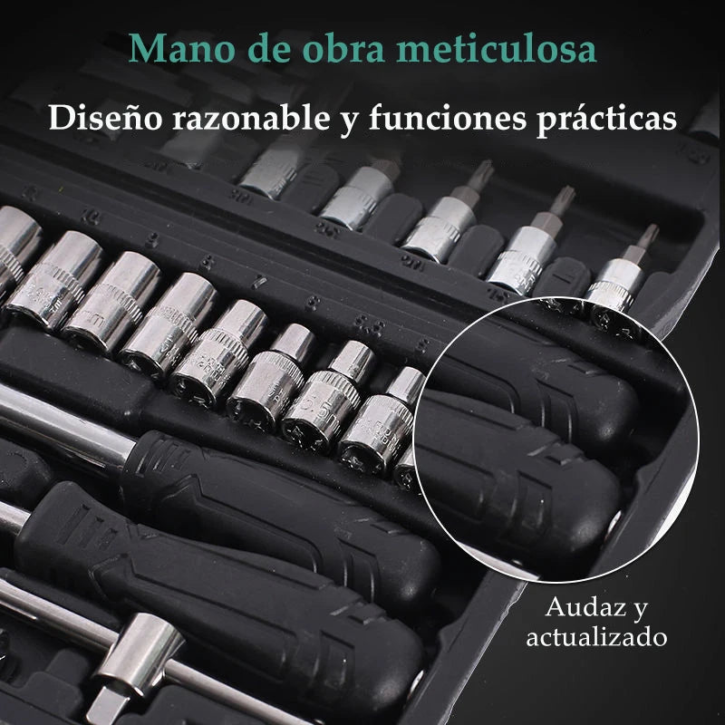 NEW Car Repair Tool Kit 46 Pcs/Set Socket Set Car Repair Tool Ratchet Torque Wrench Combo Auto Repairing Tool Set