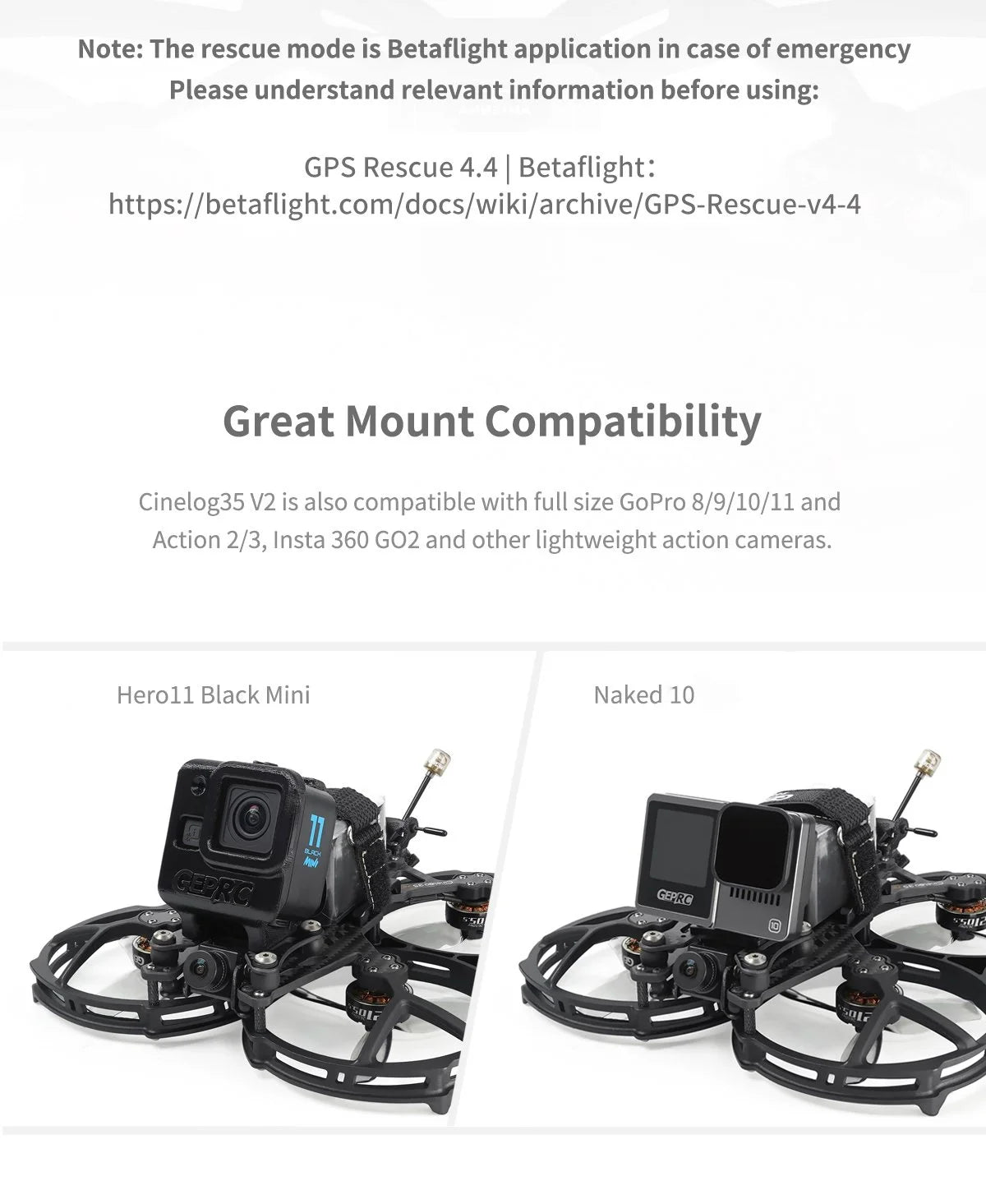 GEPRC CineLog35 V2 FPV Drone 6S Analog - Precise Cinematography Tidesmit
