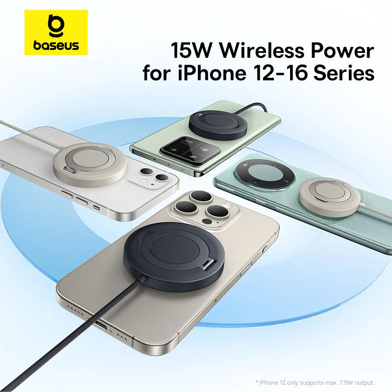Magnetic Wireless Charger for iPhone 16 15 | MagSafe Compatible Stand Tidesmit