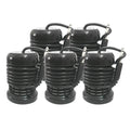 Set of five black ionic detox foot bath arrays with connection cables for spa, massage, and pedicure machines.