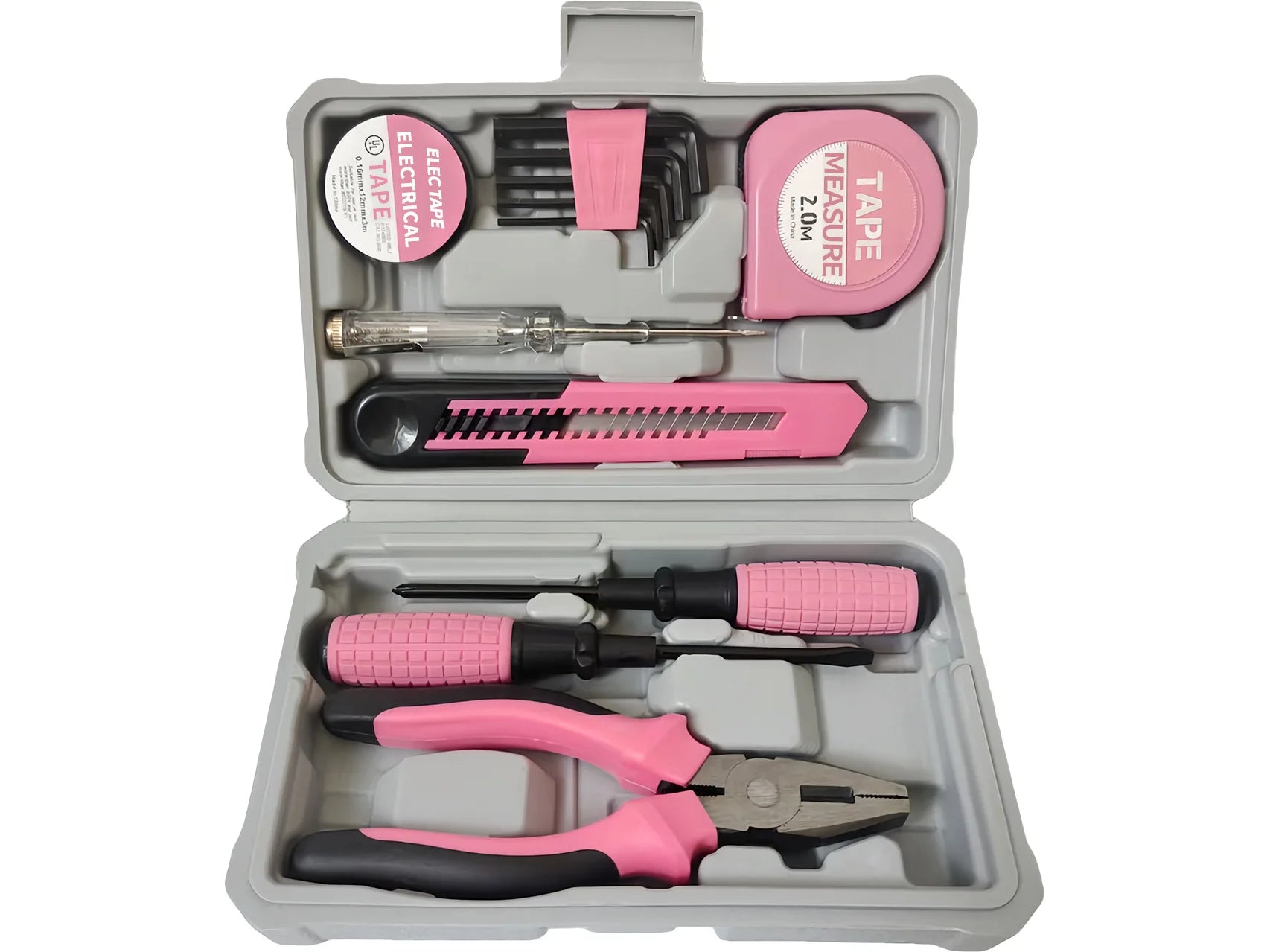 For DIY Use Pink Household Tool Kit Manual Repair Tools Set Multi-Function Home Electrical Maintenance Hand Tools