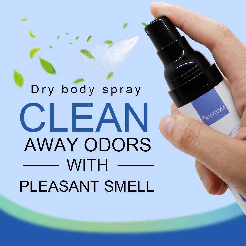 Tidesmit ENVISHA antiperspirant spray for underarms, providing long-lasting body odor removal and dry skin care.