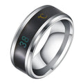 Temperature Sensitive Smart Health Ring - Stainless Steel Biometric Tracker Silvery Tidesmit