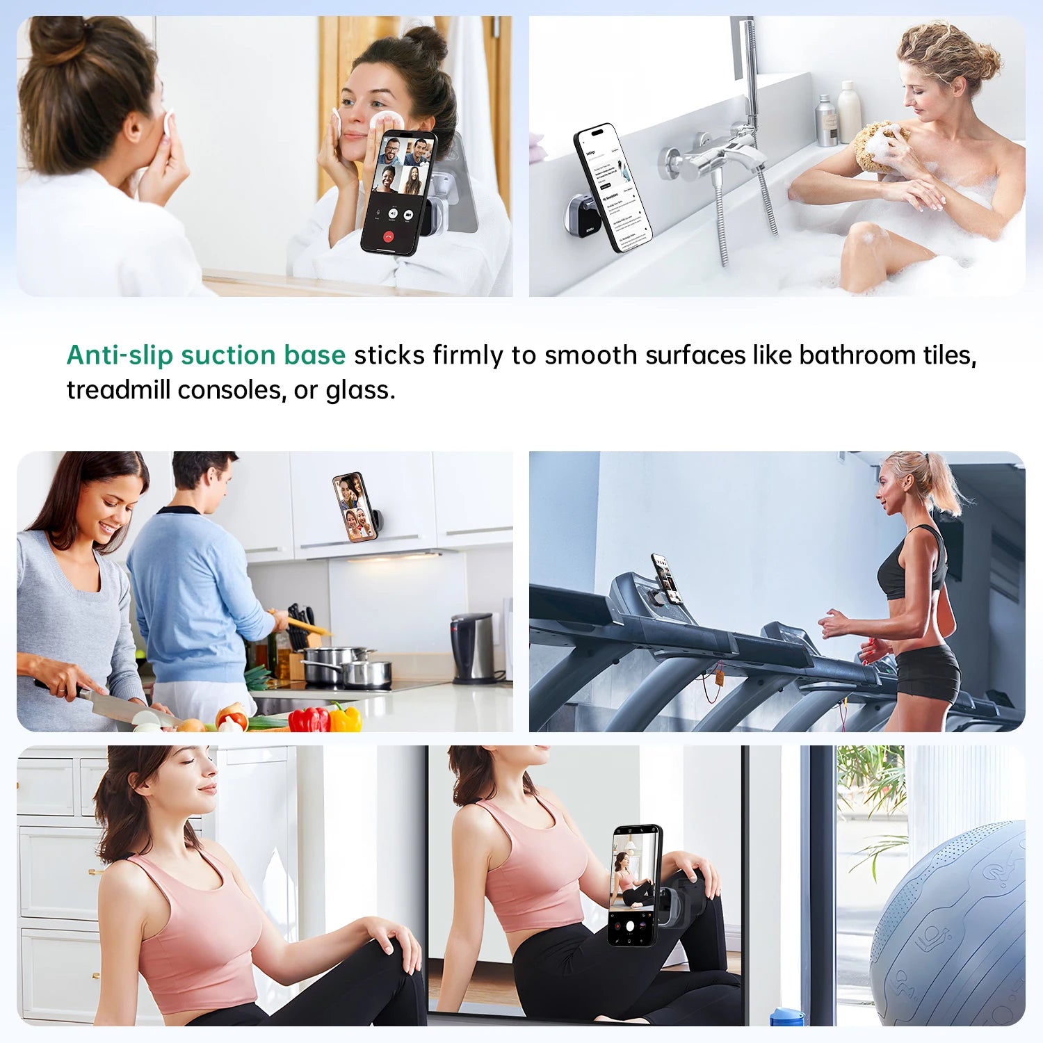 Bonola Suction Cup Car Wireless Charger Foldable for iPhone 17/16/15/Android 15w Magnetic Wireless Charging Vacuum Suction Stand