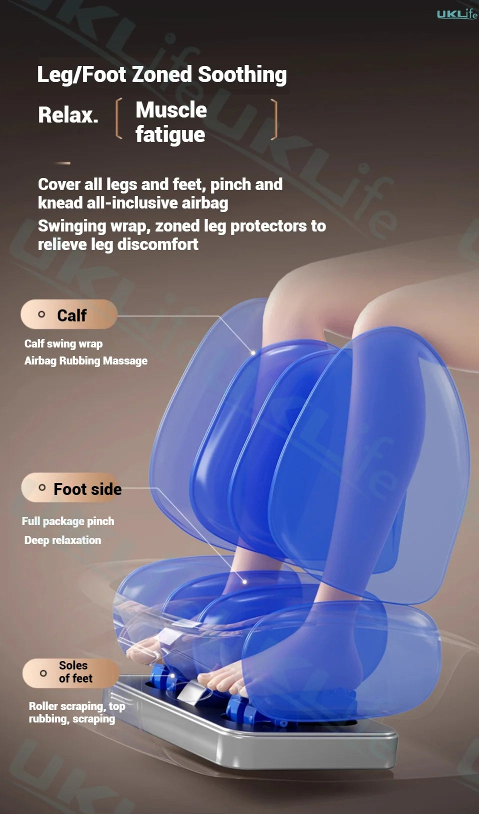 Tidesmit 4D Dual Core Full Body Massage Chair with Zero Gravity Relief Body Shaping Massage Equipment Tidesmit