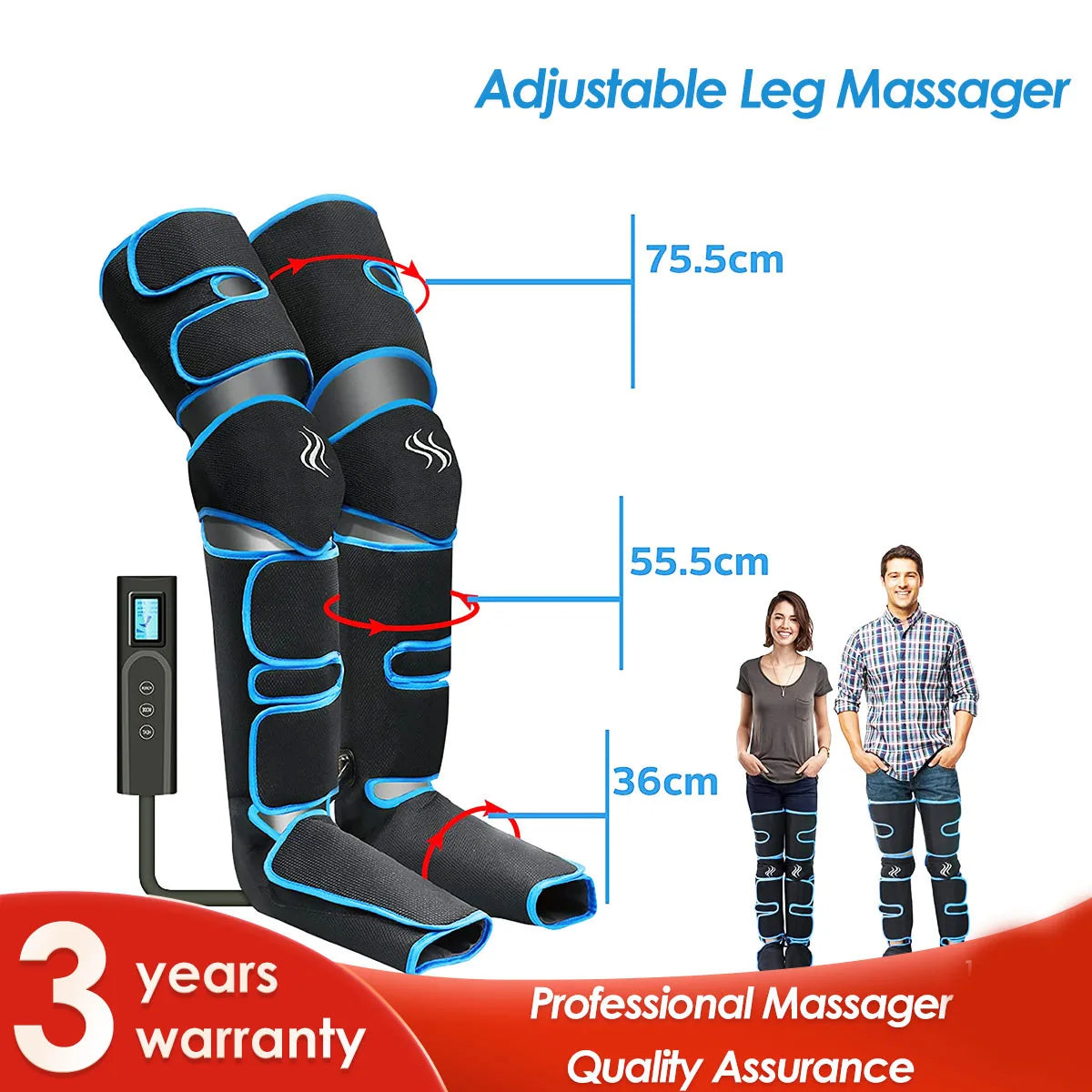 Leg Air Compression Massager with Heat Therapy for Circulation Relief Body Shaping Massage Equipment Tidesmit