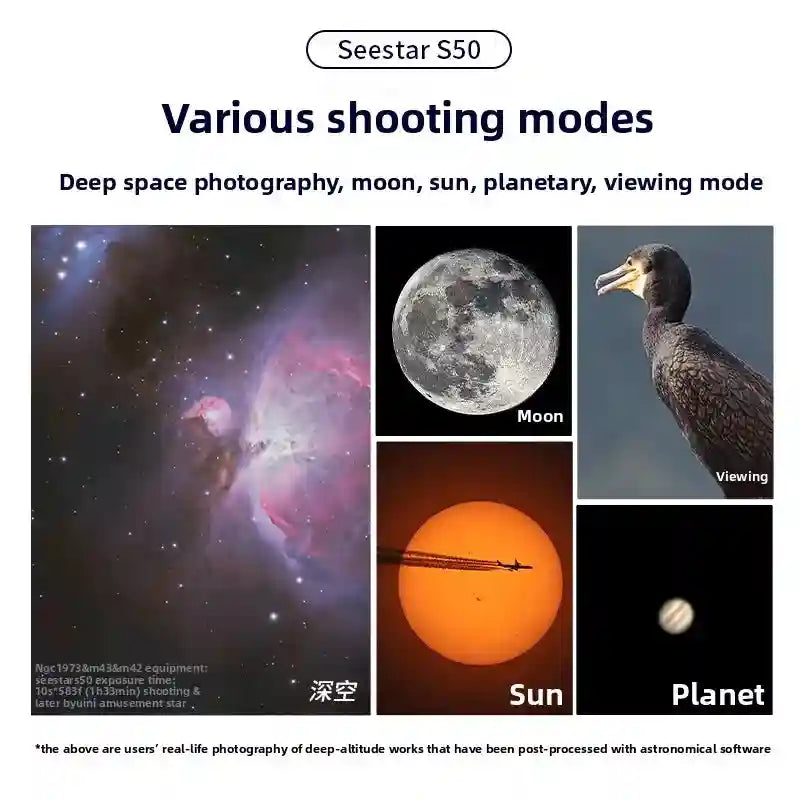 Seestar S50 Smart Telescope | All-In-One Digital Stargazing Kit Tidesmit