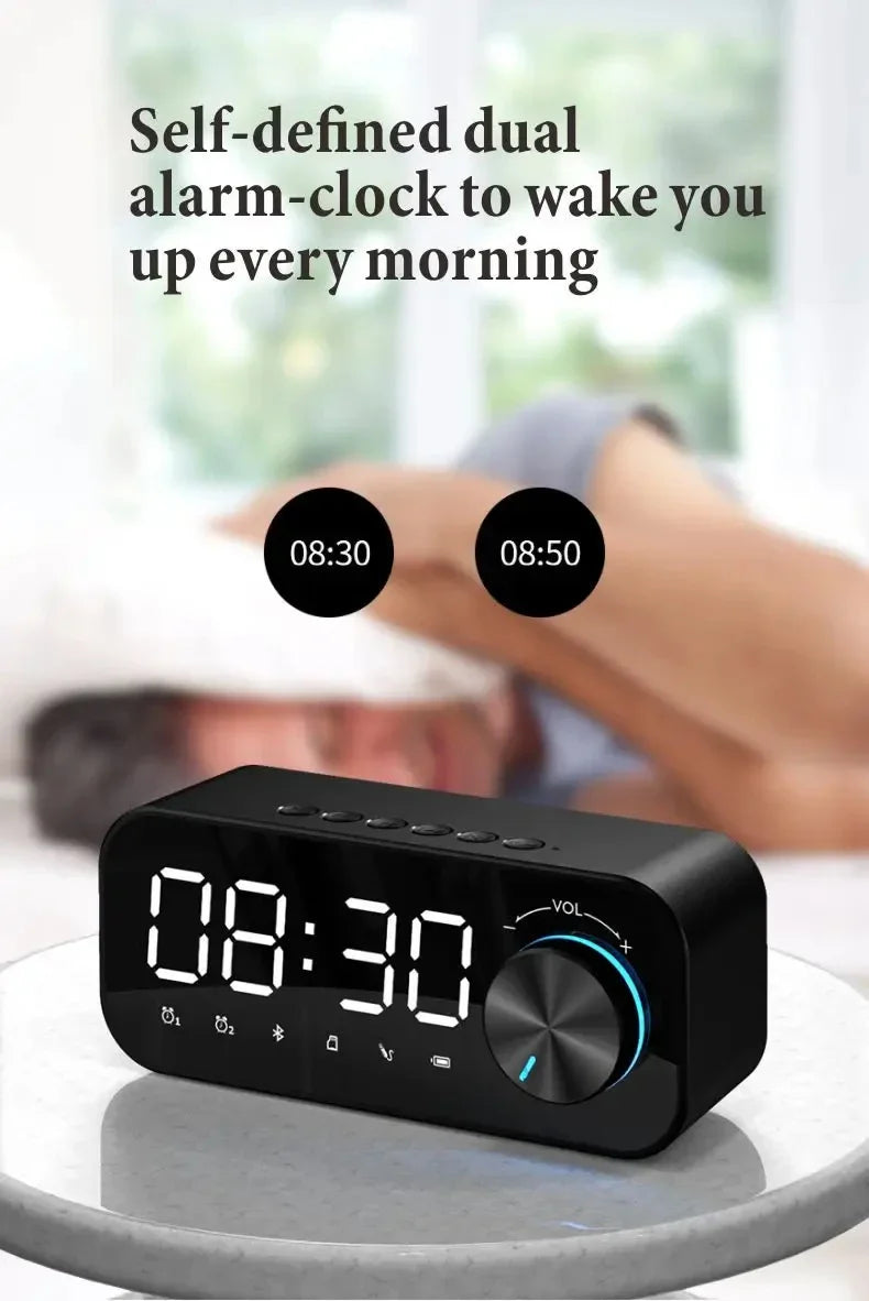 Portable Bluetooth Speaker with Alarm Clock & FM Radio | Tidesmit Tidesmit