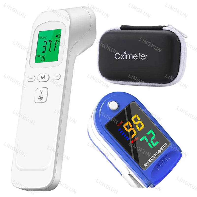 IDEABEL thermometer electronic forehead thermometer home adult children thermometer oximeter SpO2 finger Finger Pulse Oximeter