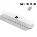 Automatic Vacuum Sealer Machine With 10pcs Free Food Saver Bags for Food Vegetables Fruits Nuts and Meat Storage Proof Sealer