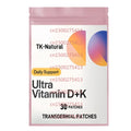 30 Patches Vitamin D3 K2 Transdermal Patches  for Calcium Absorption, Bone Strength, Cardiovascular & Immune Function Support