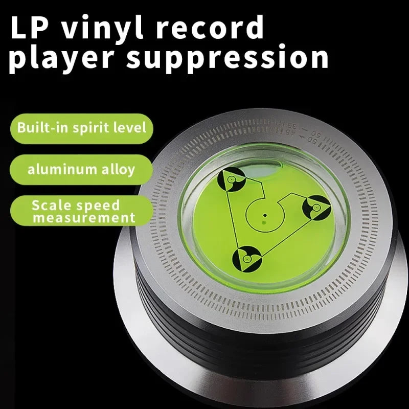 50Hz LP Vinyl Record Player Universal Music Player Aluminum Alloy Disc Turntable Stabilizer With Level Accessories Weight Clamp