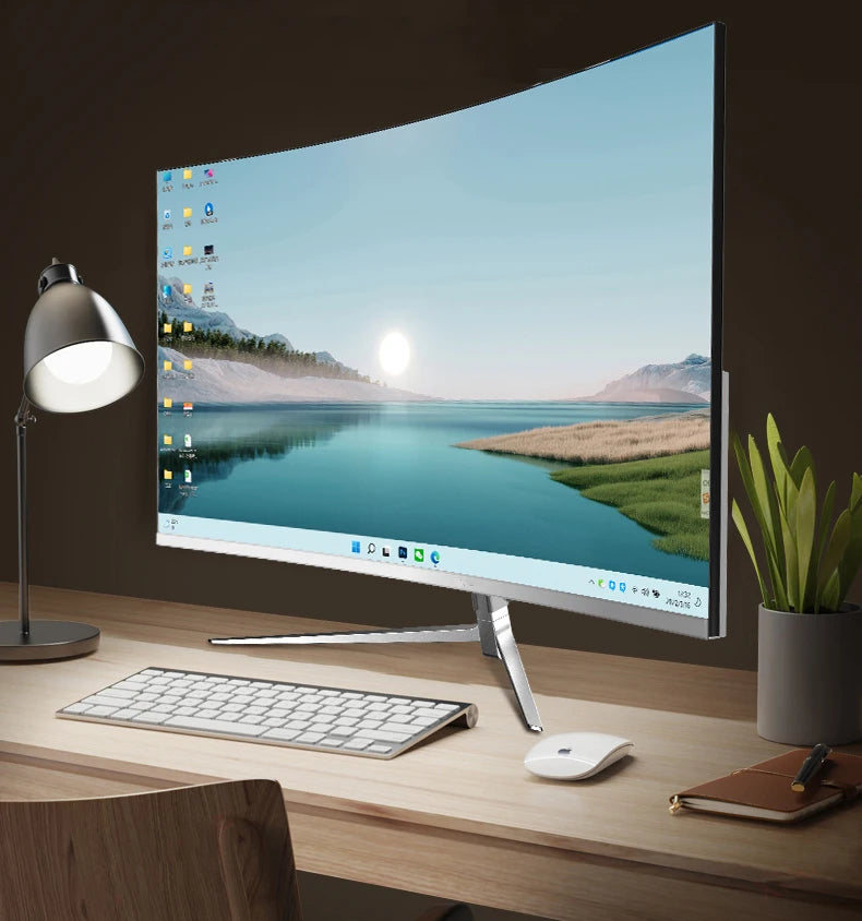 24 Inch Curved 75Hz Monitor Gaming VA FHD 1080P Computer Display 2800R HDMI/VGA DCR Eye Protect VESA 100*100 2ms Response