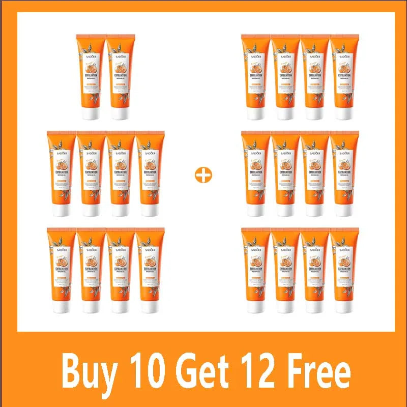 Orange Exfoliating Gel Facial Scrub for Pore and Blackhead Care Scrubs Treatments Buy 10 Get 12 Free Tidesmit