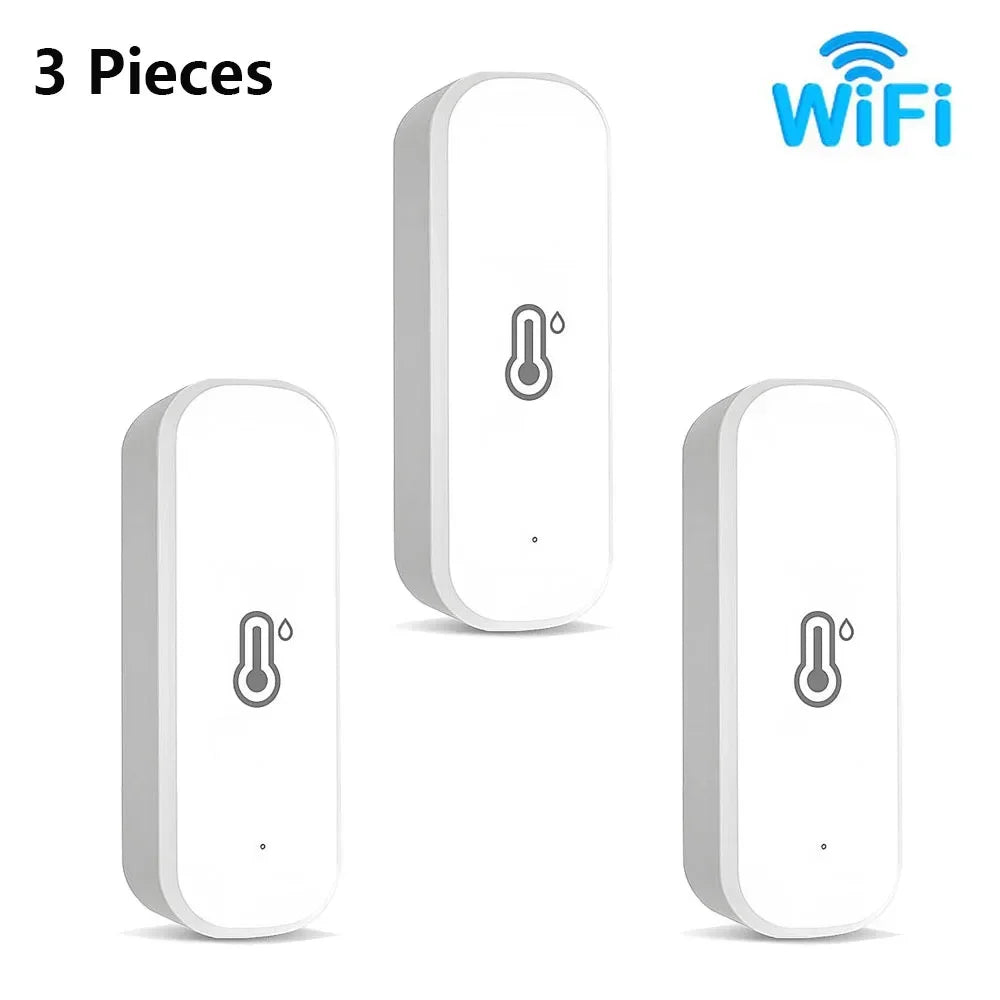 WiFi Temperature Humidity Sensor – Smart Home Remote Climate Monitor 3 Pieces Tidesmit