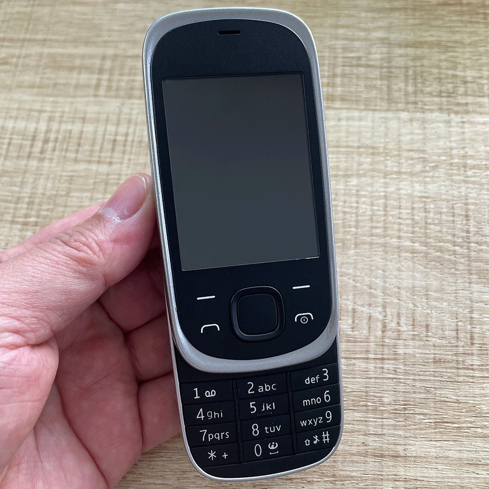 Original 7230 Mobile Cell Phone Unlocked English Russian Hebrew Arabic Keyboard 2G 3G GSM Cellphone. Made in Finland